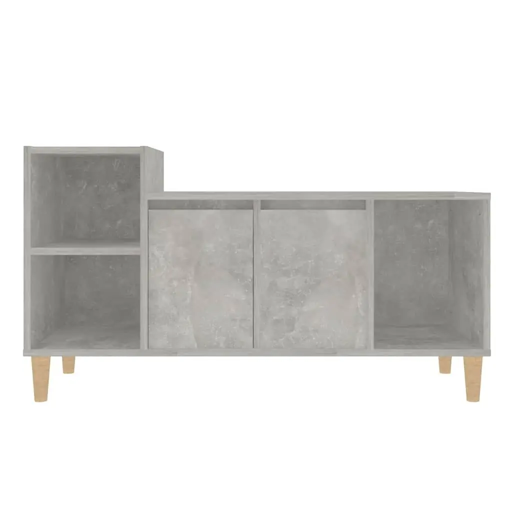 TV Cabinet Grey Engineered Wood Media Console 100x35x55cm