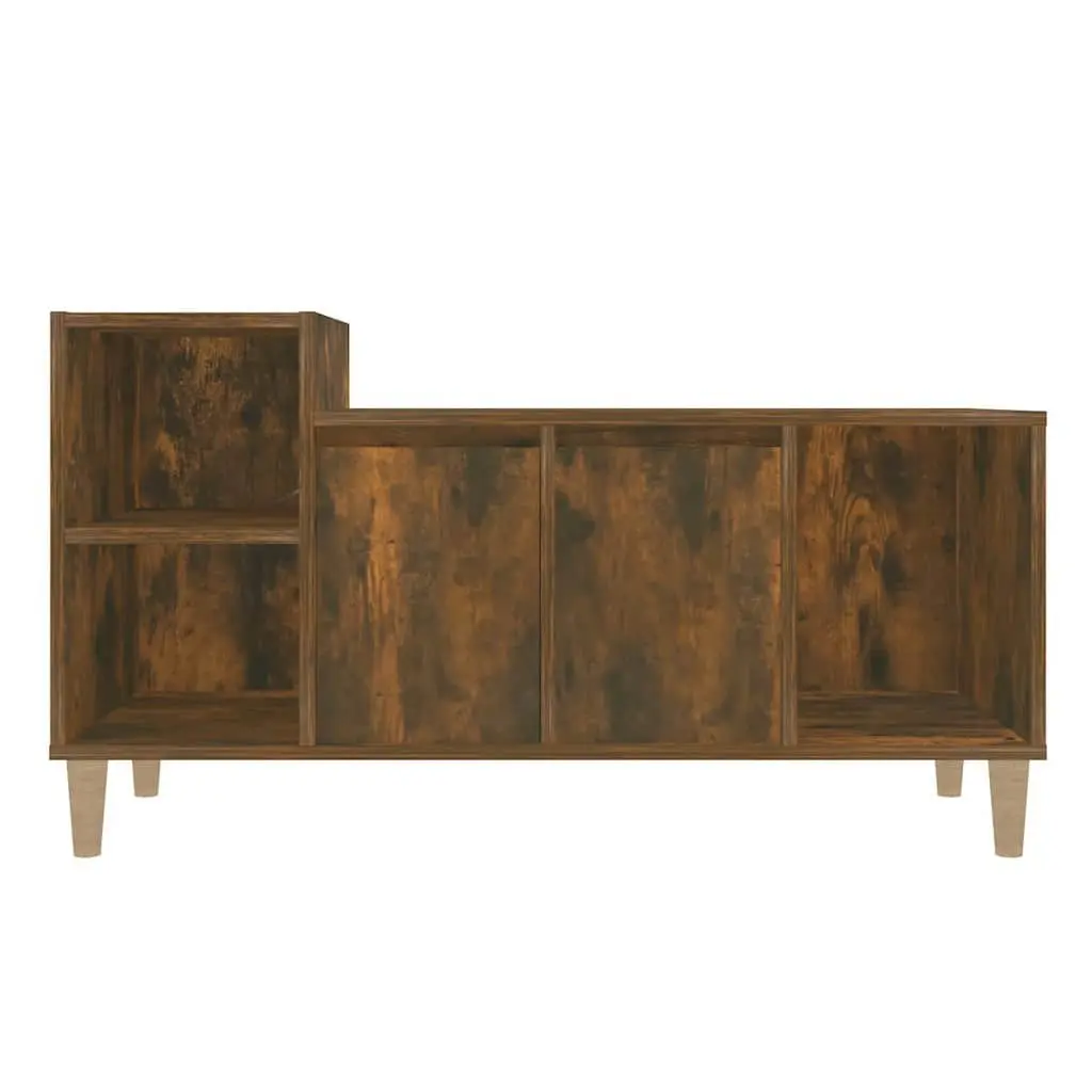 TV Cabinet Smoked Oak Media Console 100x35x55cm Engineered Wood