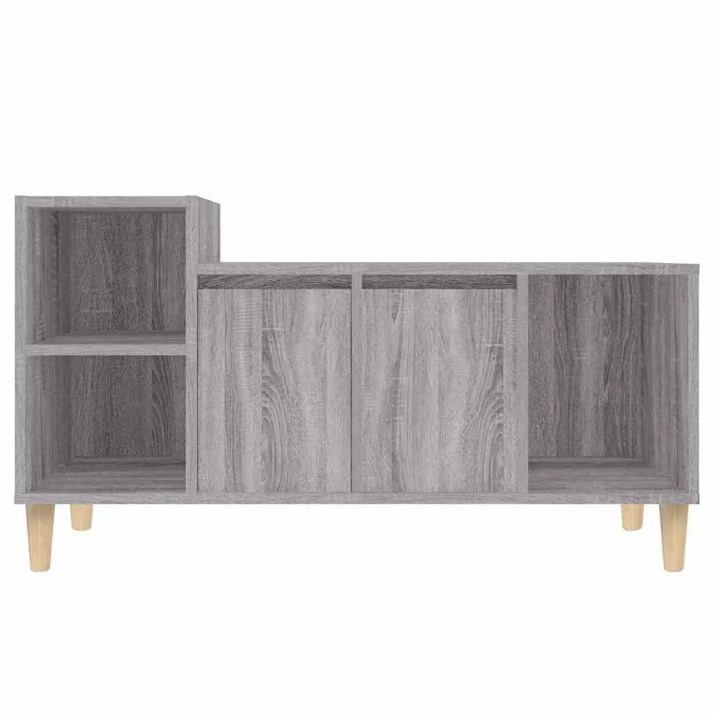 TV Cabinet Grey Sonoma 100x35x55 cm Engineered Wood Media Unit Storage with Doors