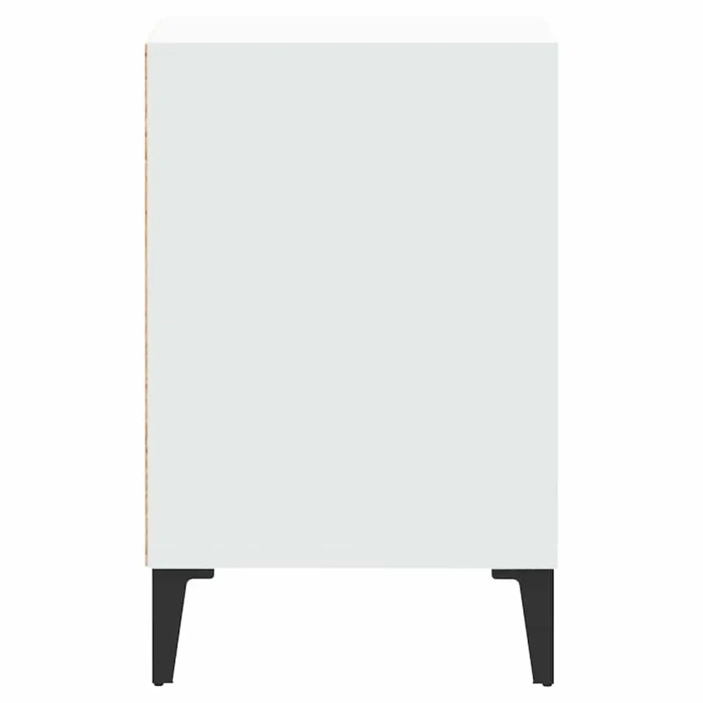 TV Cabinet White Engineered Wood Media Storage Unit 100L x 35W x 55H cm