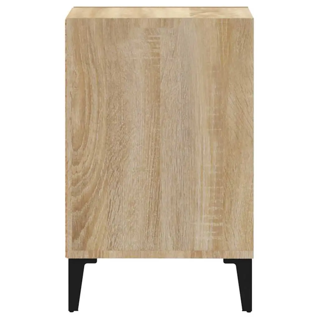 TV Cabinet Engineered Wood Media Storage Unit with Doors Compartments Brown 100 x 35 x 55 cm