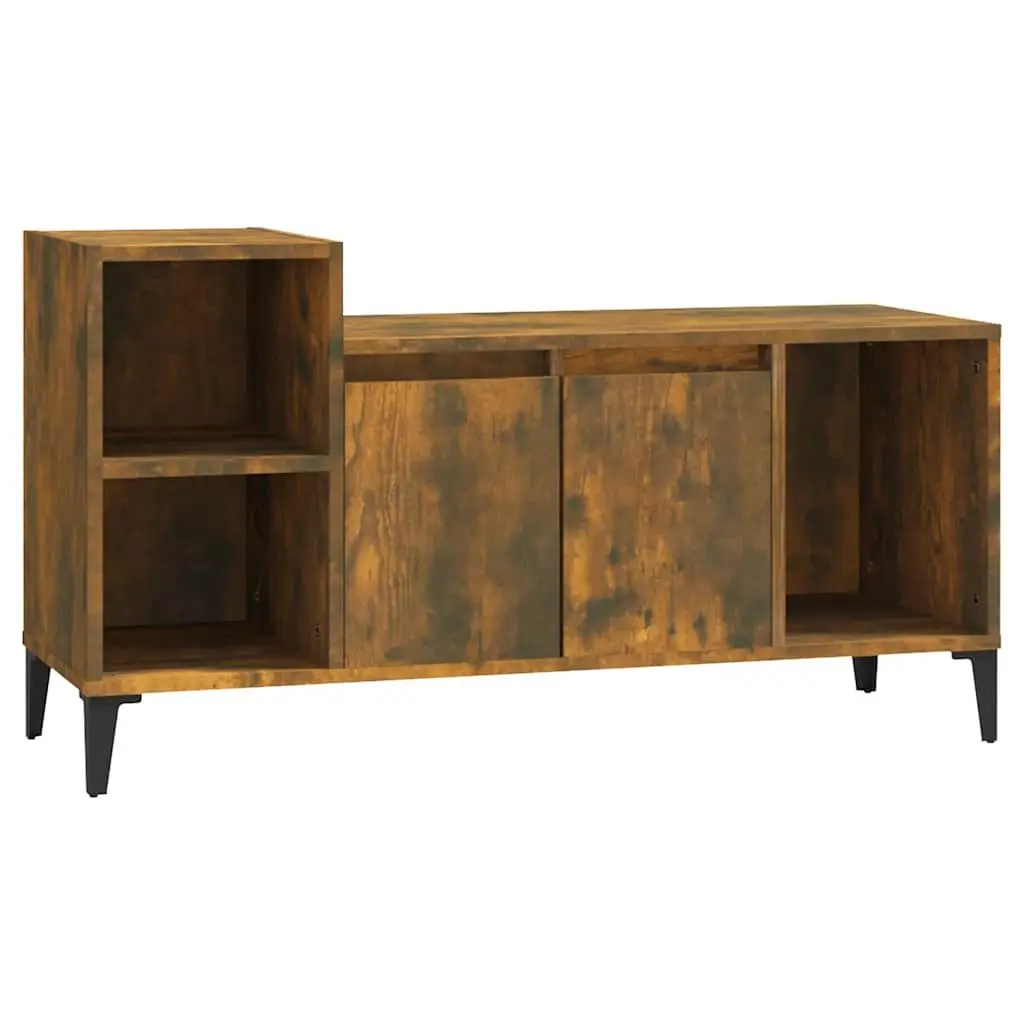 TV Cabinet Media Storage Unit Brown Engineered Wood 100 x 35 x 55 cm