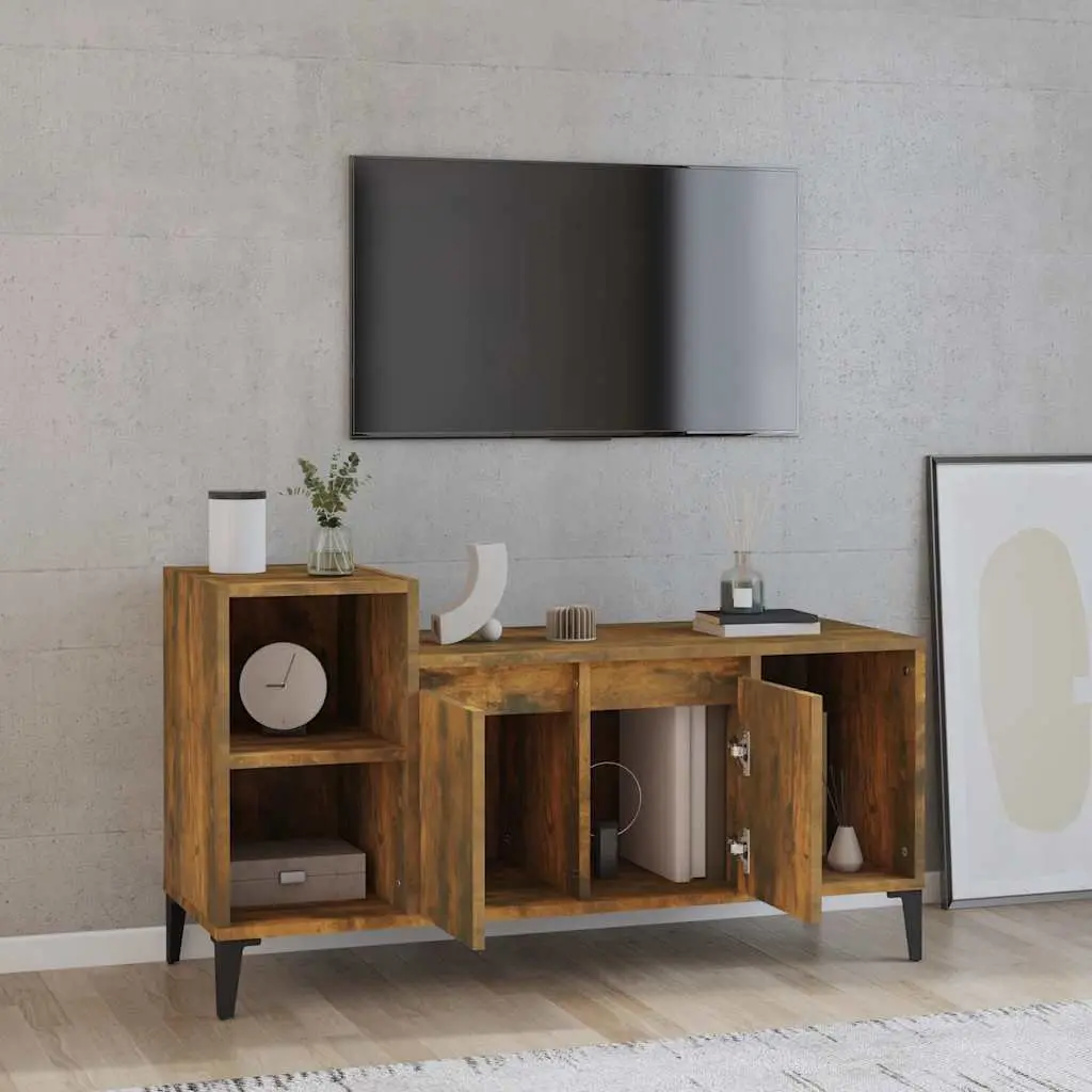 TV Cabinet Media Storage Unit Brown Engineered Wood 100 x 35 x 55 cm