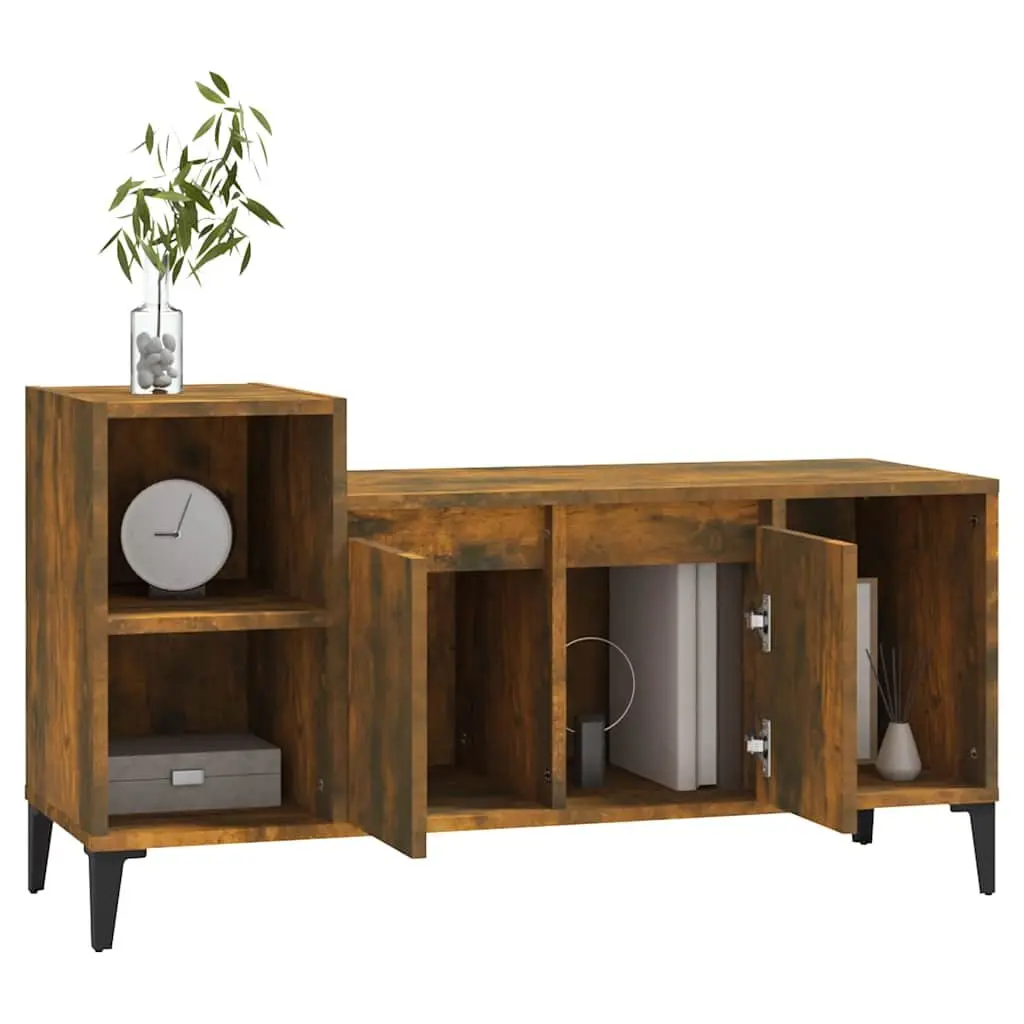 TV Cabinet Media Storage Unit Brown Engineered Wood 100 x 35 x 55 cm
