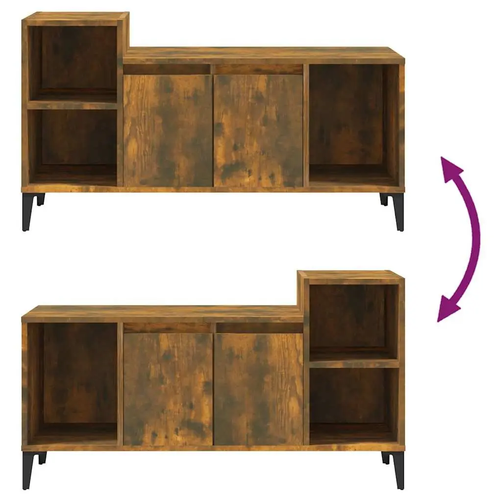 TV Cabinet Media Storage Unit Brown Engineered Wood 100 x 35 x 55 cm