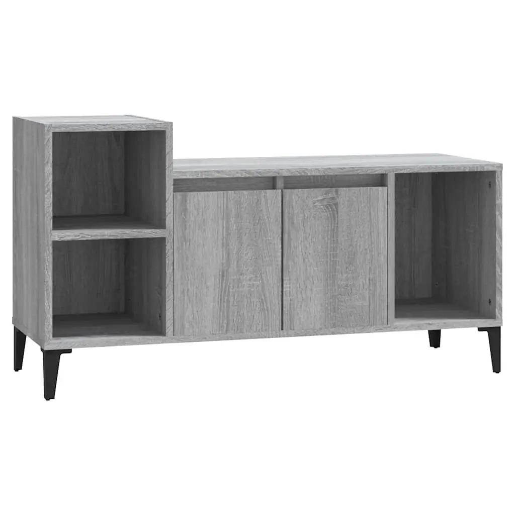TV Cabinet Grey Sonoma Engineered Wood Storage Unit 100x35x55cm