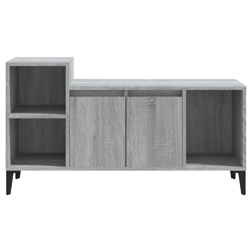 TV Cabinet Grey Sonoma Engineered Wood Storage Unit 100x35x55cm