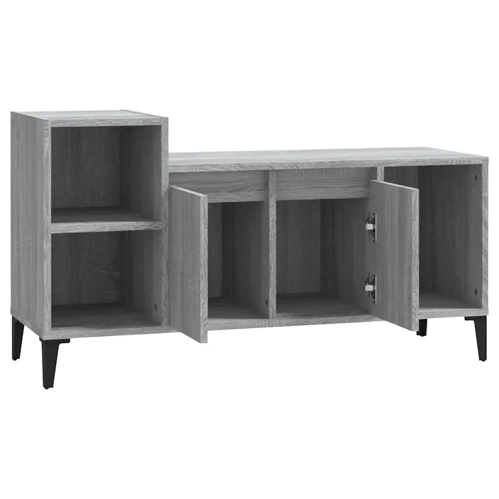 TV Cabinet Grey Sonoma Engineered Wood Storage Unit 100x35x55cm