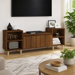 Brown Oak TV Cabinet 160cm Media Storage Unit
