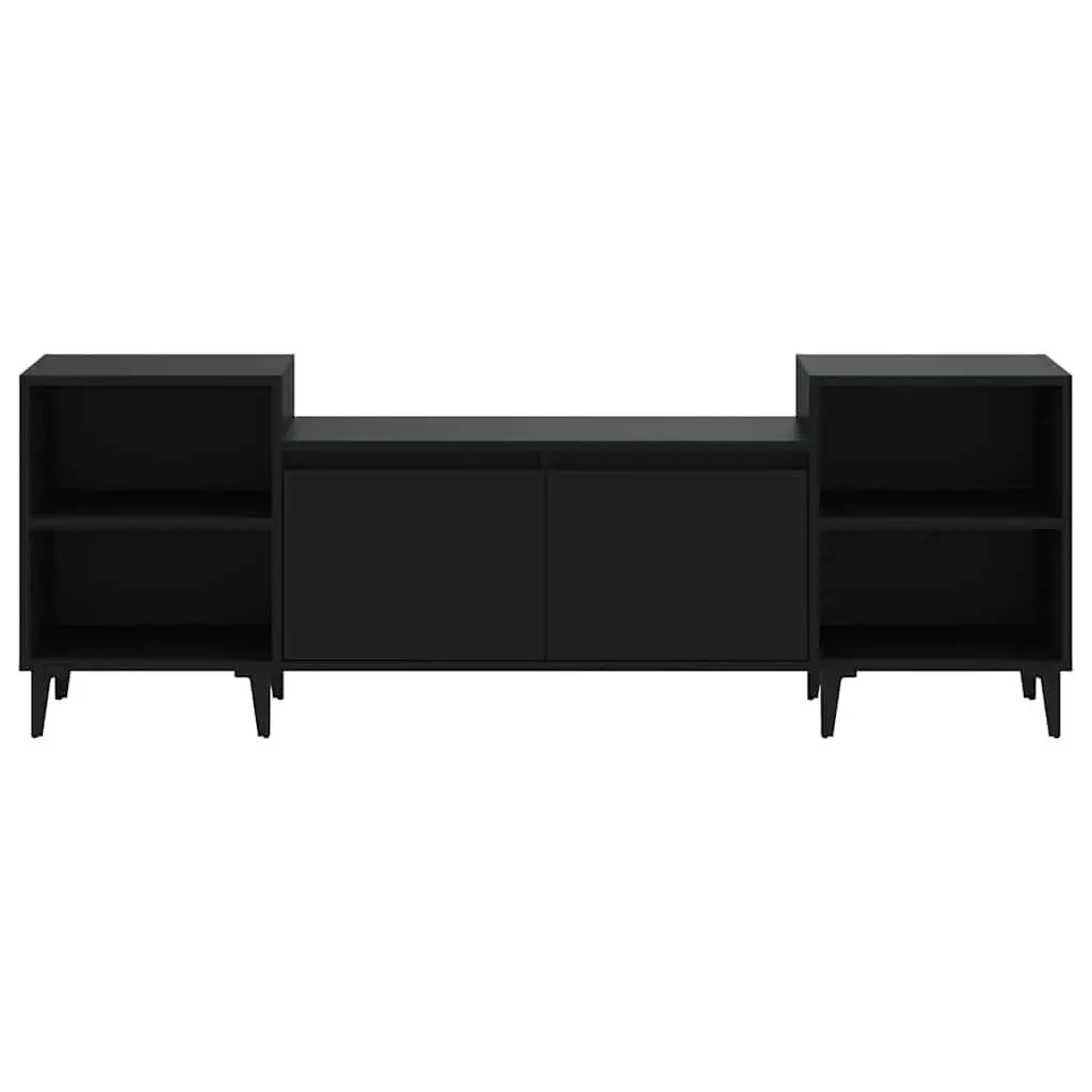 Black TV Cabinet 160x35x55cm Media Unit for Storage