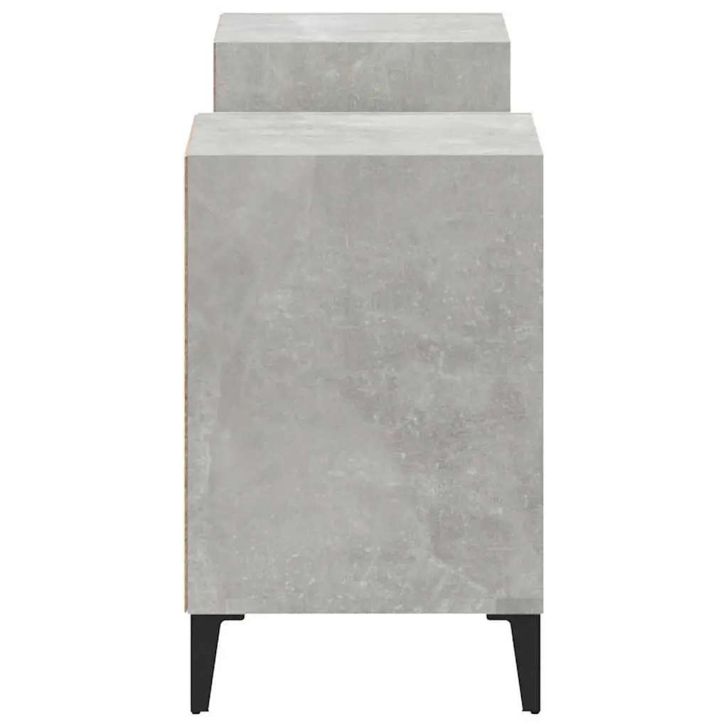 Grey Engineered Wood TV Cabinet with 6 Storage Compartments