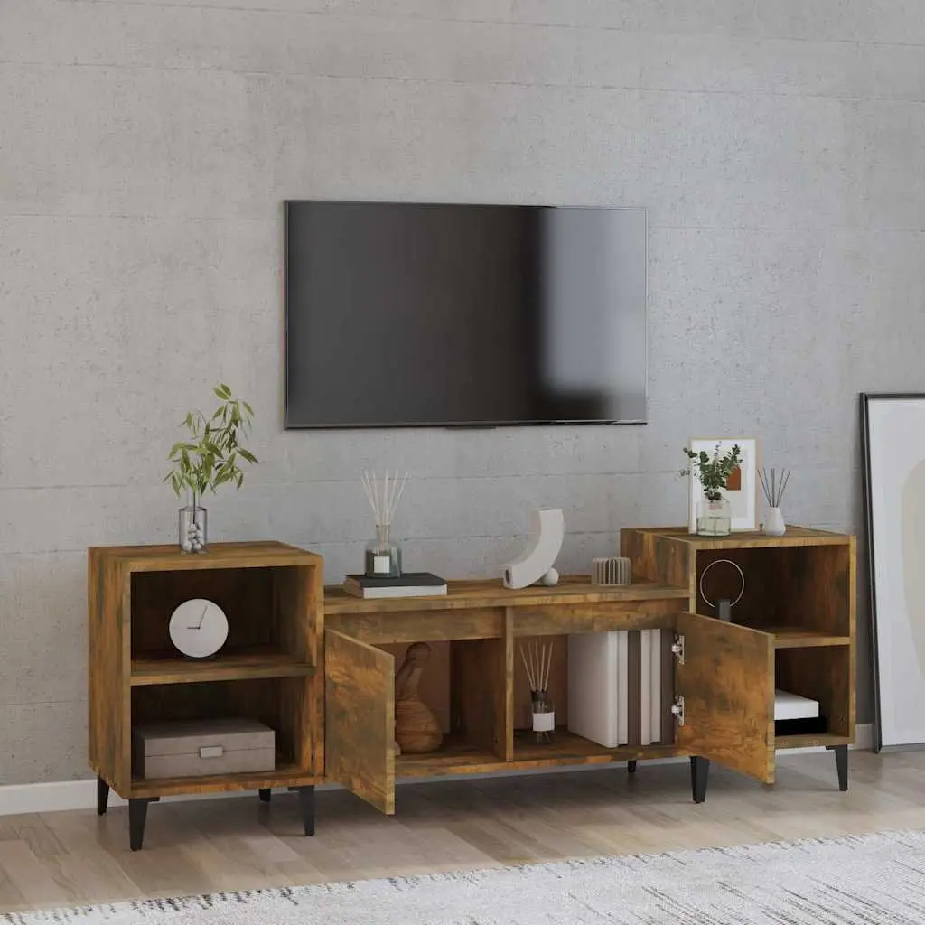 TV Cabinet Media Unit Storage Brown 160x35x55cm Engineered Wood