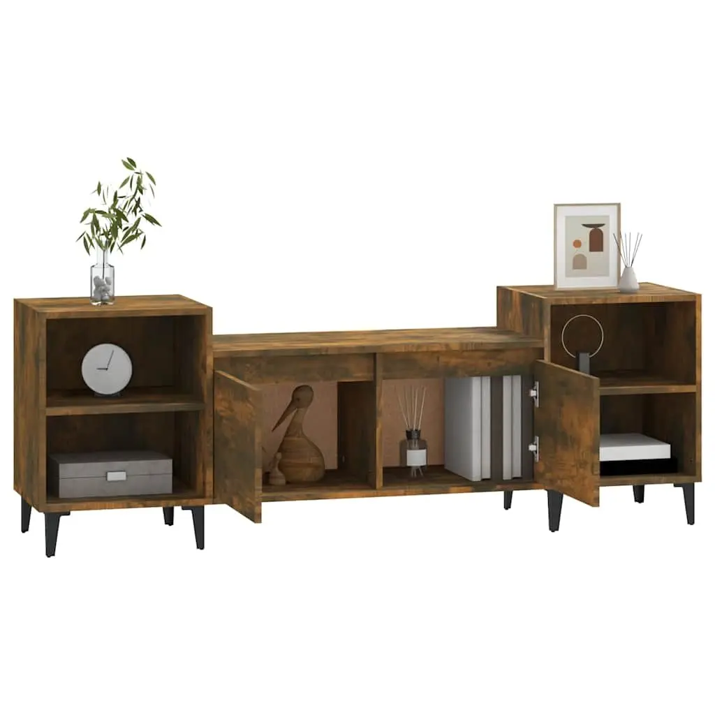 TV Cabinet Media Unit Storage Brown 160x35x55cm Engineered Wood