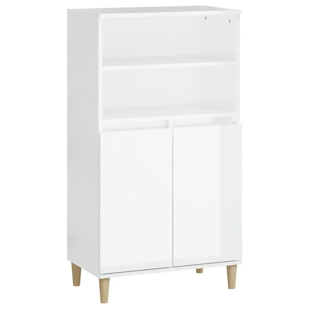 White Highboard Sideboard Storage Cabinet