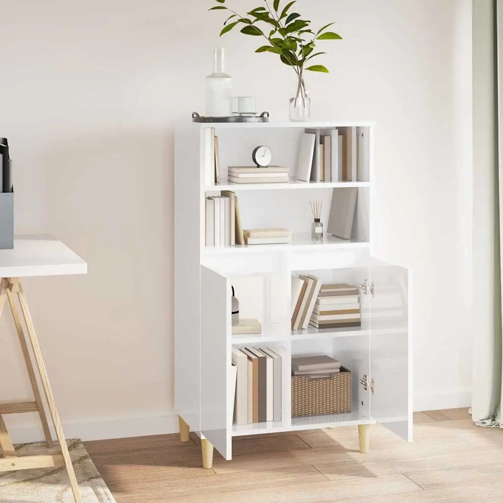 White Highboard Sideboard Storage Cabinet