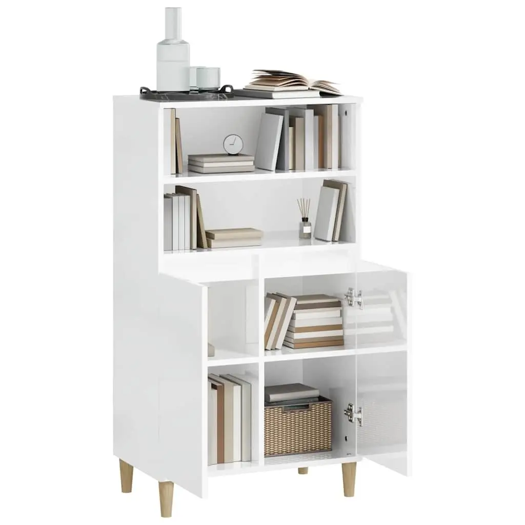 White Highboard Sideboard Storage Cabinet