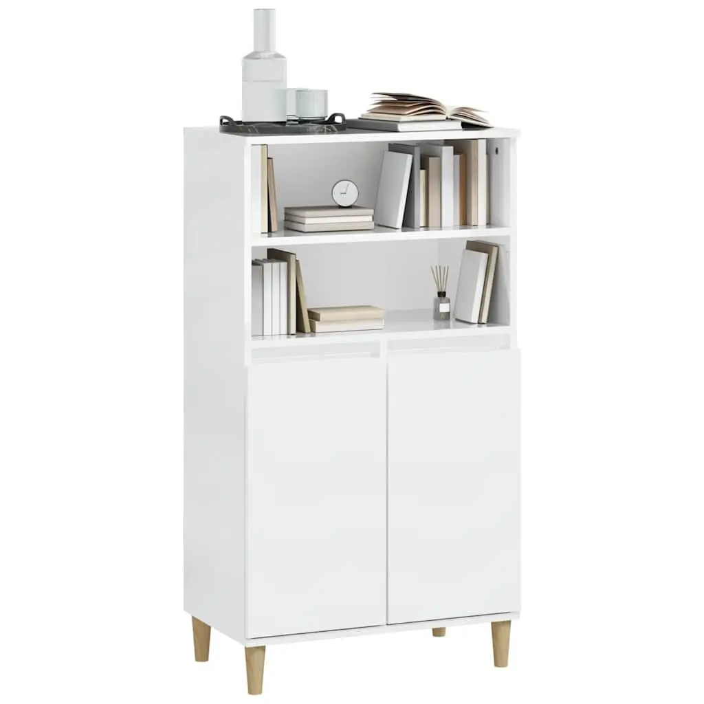 White Highboard Sideboard Storage Cabinet