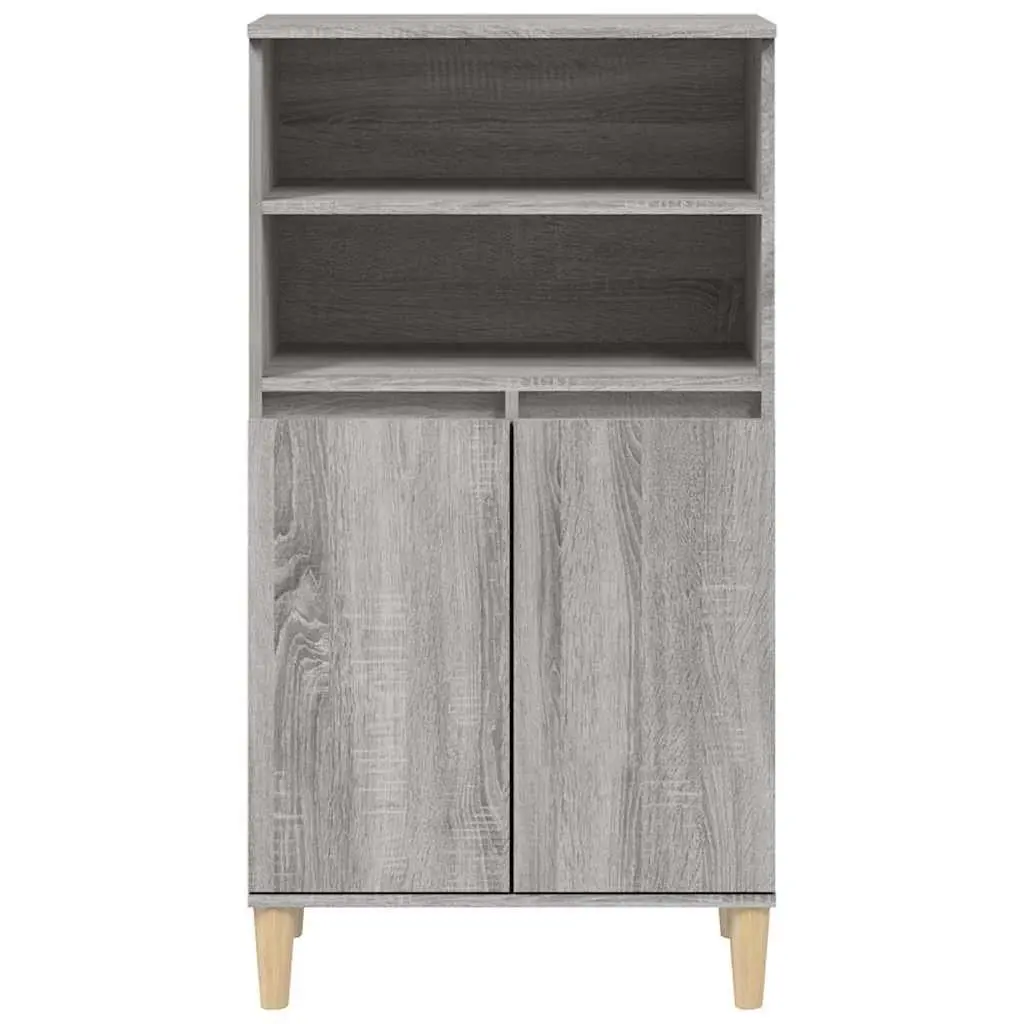 Grey Sonoma Highboard Sideboard Storage Cabinet