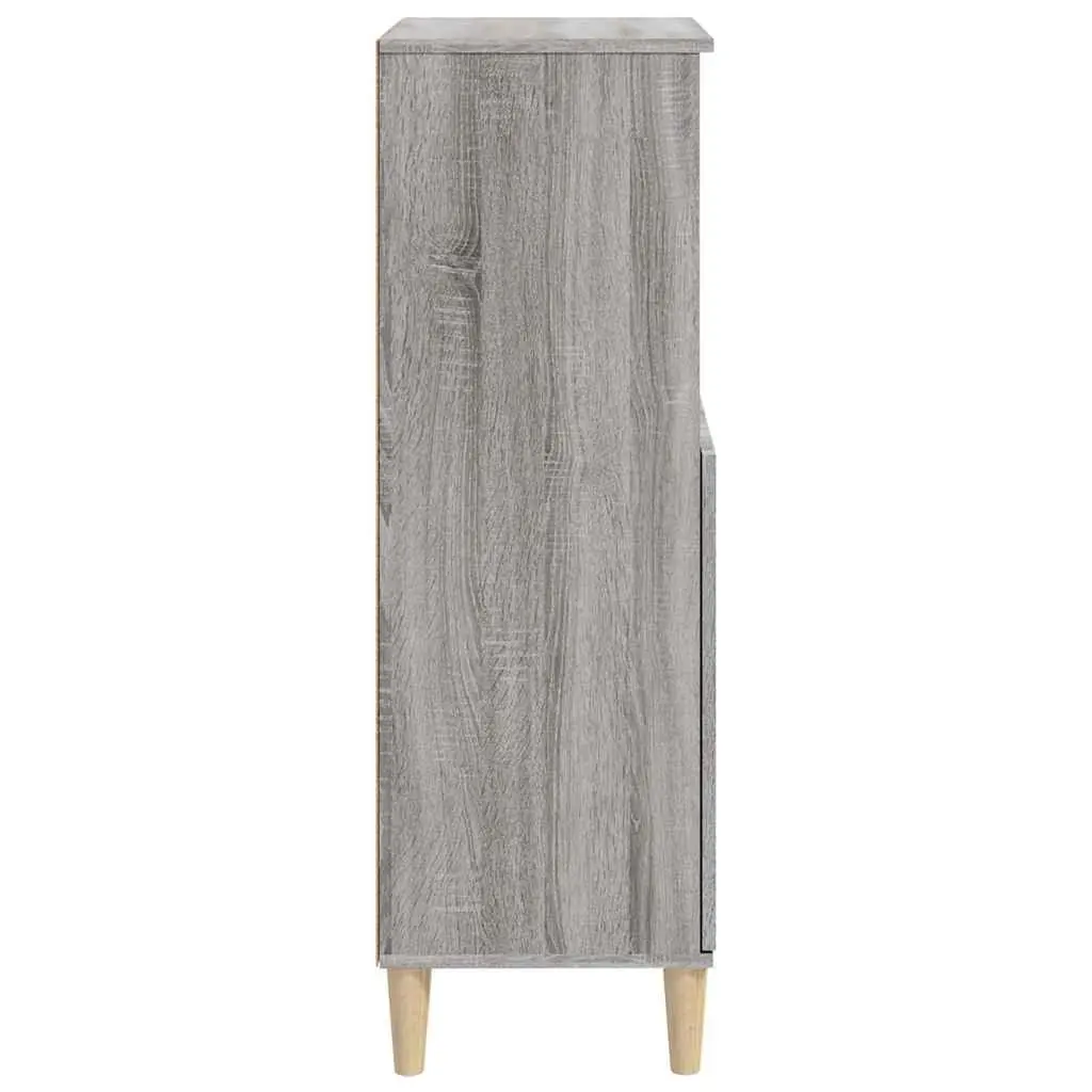 Grey Sonoma Highboard Sideboard Storage Cabinet