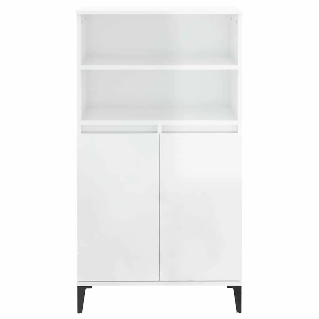 Highboard Cabinet in White Gloss Finish