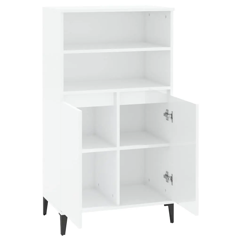 Highboard Cabinet in White Gloss Finish