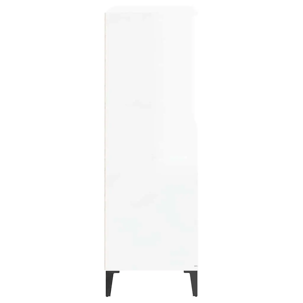 Highboard Cabinet in White Gloss Finish