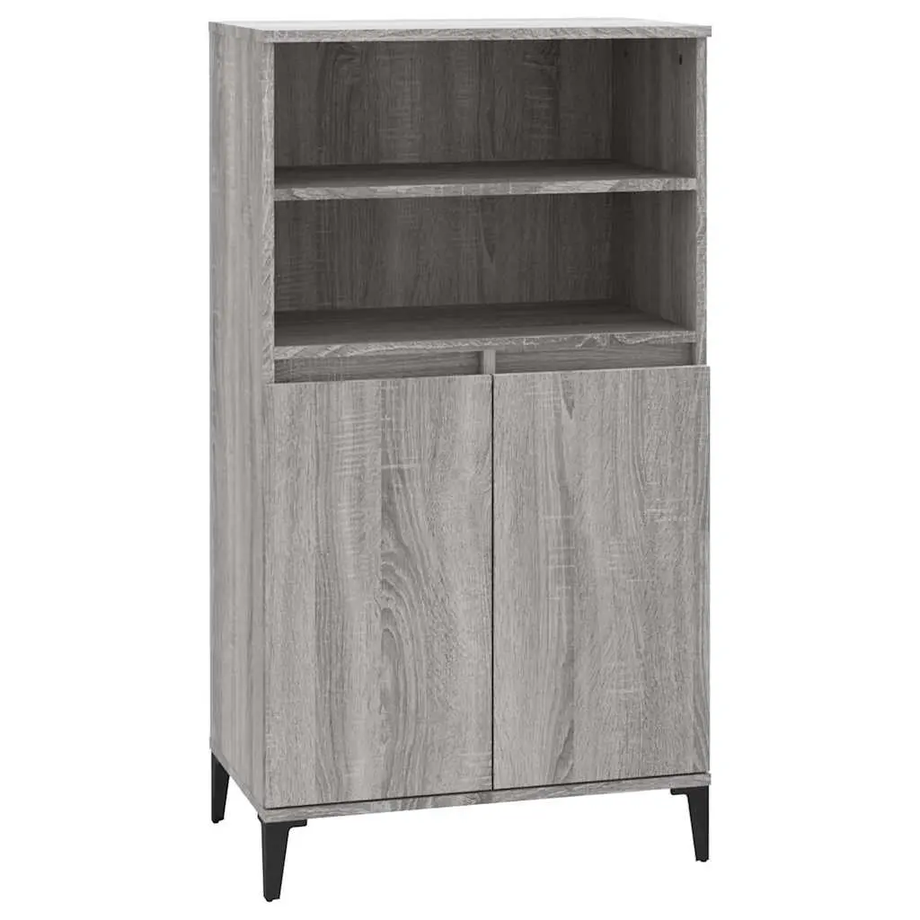 Grey Sonoma Highboard Storage Cabinet