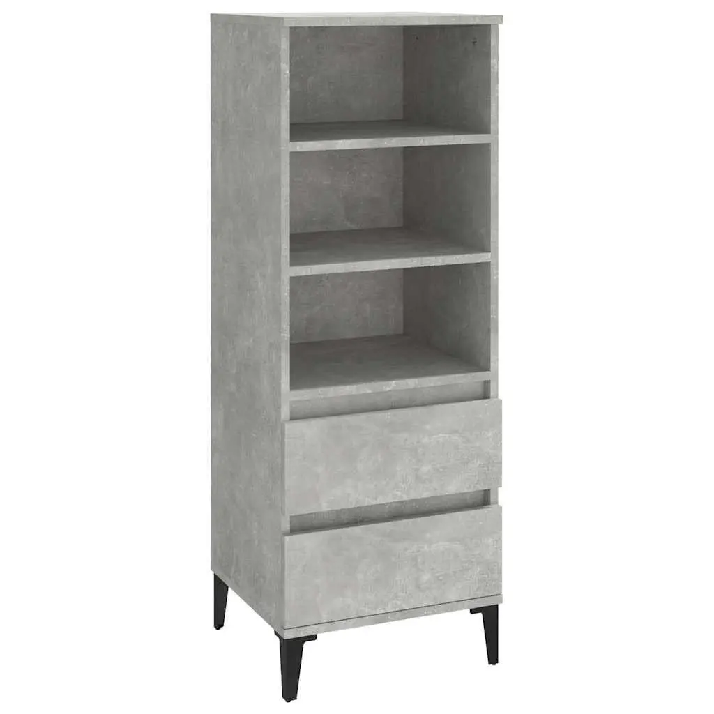 Grey Highboard Storage Cabinet 40x36x110cm