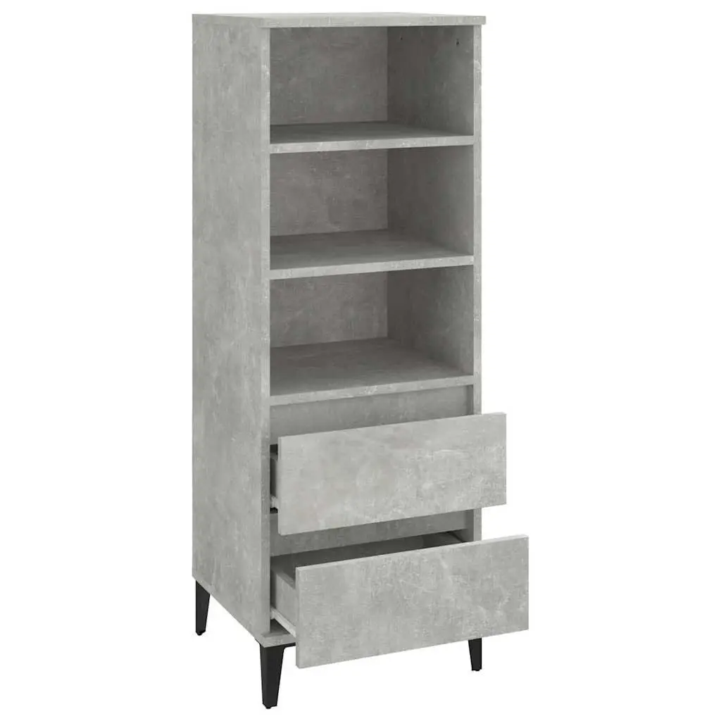 Grey Highboard Storage Cabinet 40x36x110cm