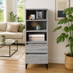 Grey Highboard Sideboard Cabinet for Elegant Storage