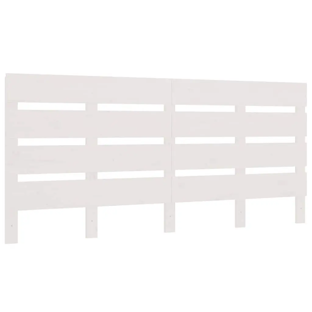 Headboard White 150cm Slatted Wood Design Bedroom Bed Frame Support