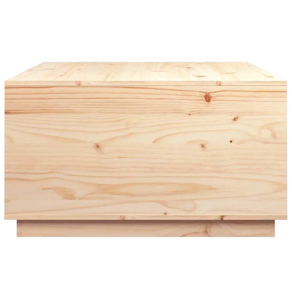 Coffee Table 80x80x45cm 4 Drawers Storage Living Room Solid Wood Pine Brown