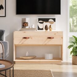 Warm Brown Solid Wood Pine TV Cabinet 90x40x60 cm