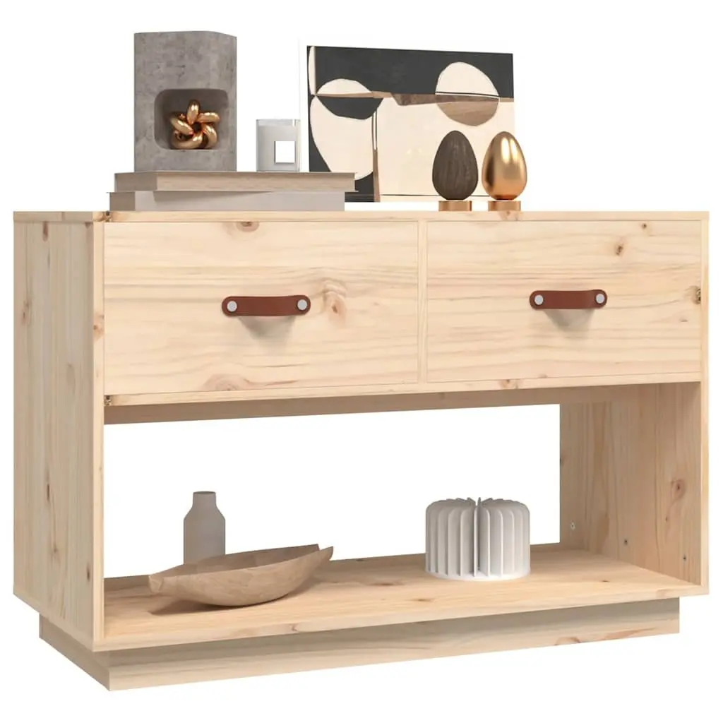 TV Cabinet 90x40x60 cm Brown Solid Wood Pine Storage Unit Media Stand Furniture