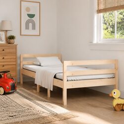 Cozy Solid Wood Pine Bed Frame 90x190 cm Brown