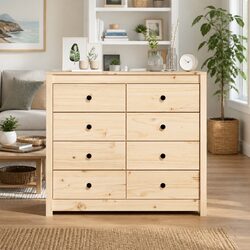Solid Pine Wood Side Cabinet 100x40x90 cm with Drawers