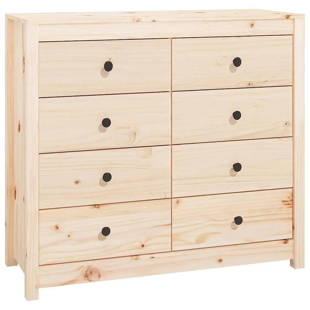 Solid Pine Wood Side Cabinet 100x40x90 cm with Drawers