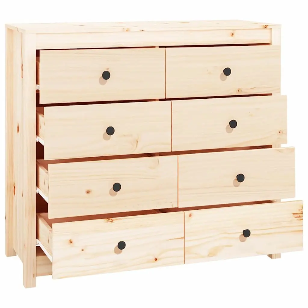 Solid Pine Wood Side Cabinet 100x40x90 cm with Drawers