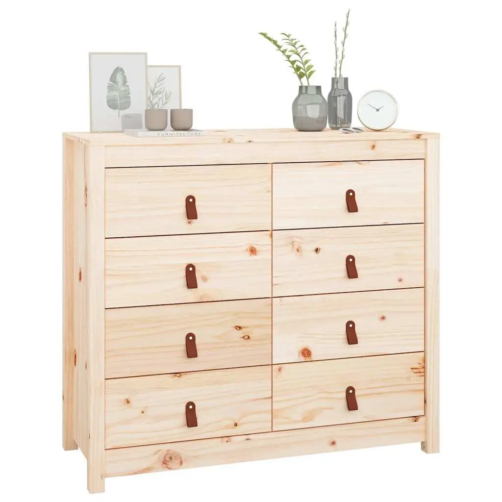 Solid Pine Wood Side Cabinet 100x40x90 cm with Drawers