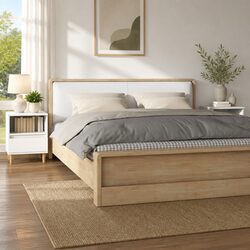 Elegant White Bedside Cabinets with Storage - 2 pcs