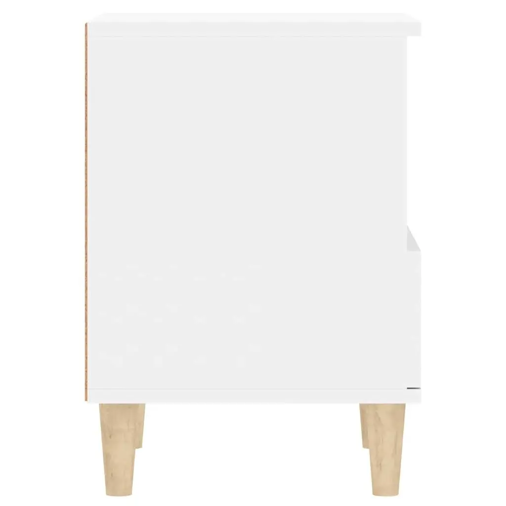 Bedside Cabinets 2 pcs White 40x35x50 cm Storage Drawers Wooden Legs