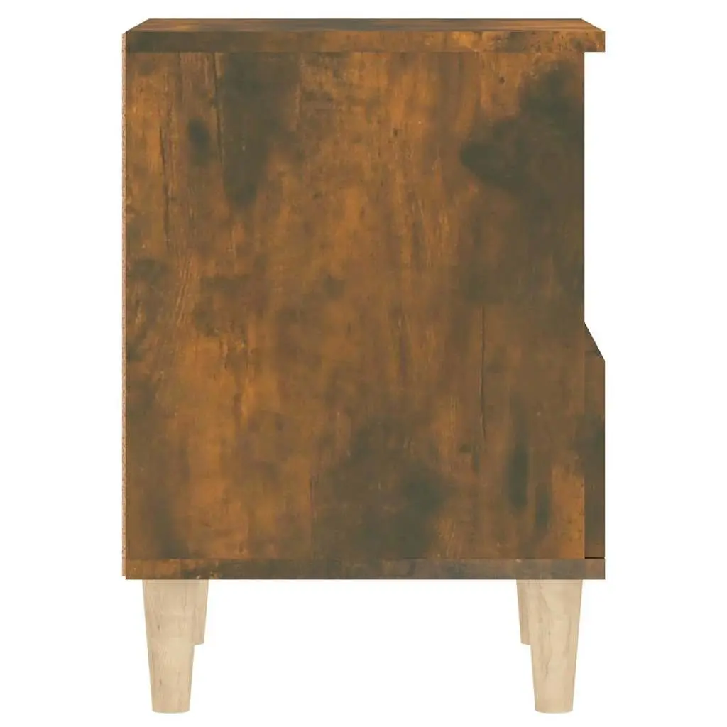 Bedside Cabinets Brown 2 Piece Engineered Wood Nightstand Tables with Drawers