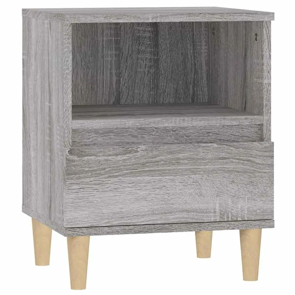 Grey Bedside Cabinets 2 pcs with Drawers