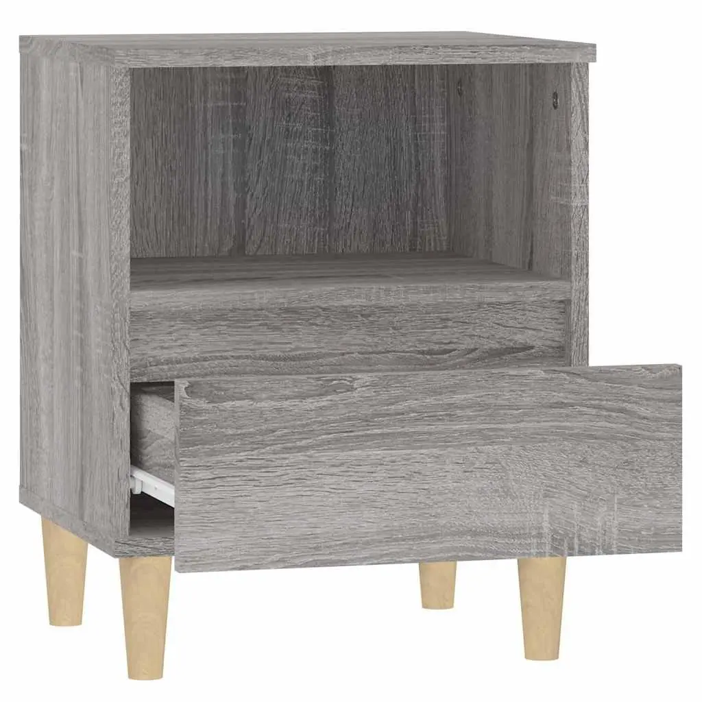 Grey Bedside Cabinets 2 pcs with Drawers
