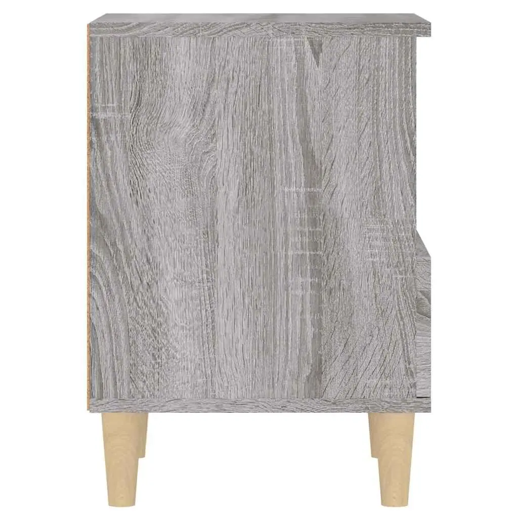Grey Bedside Cabinets 2 pcs with Drawers