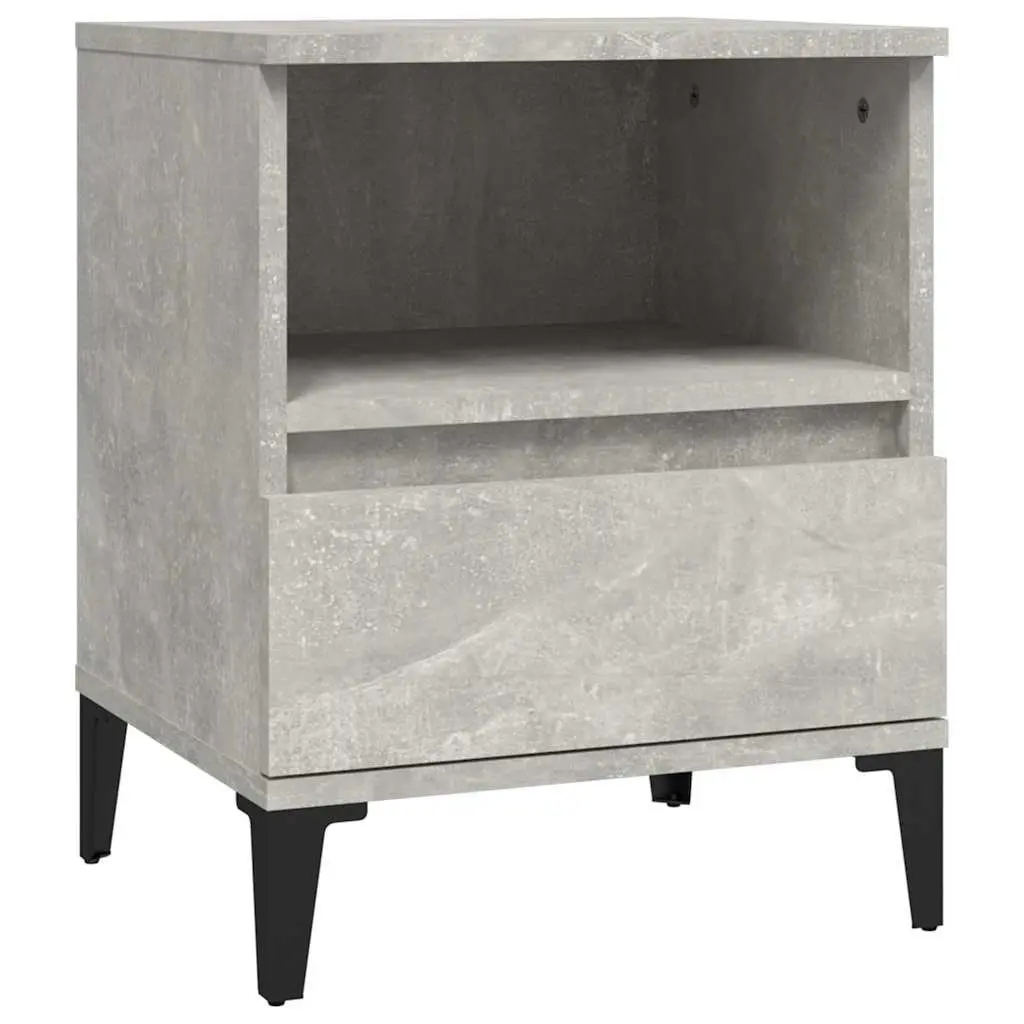 Grey Bedside Cabinets Set of 2 with Drawer