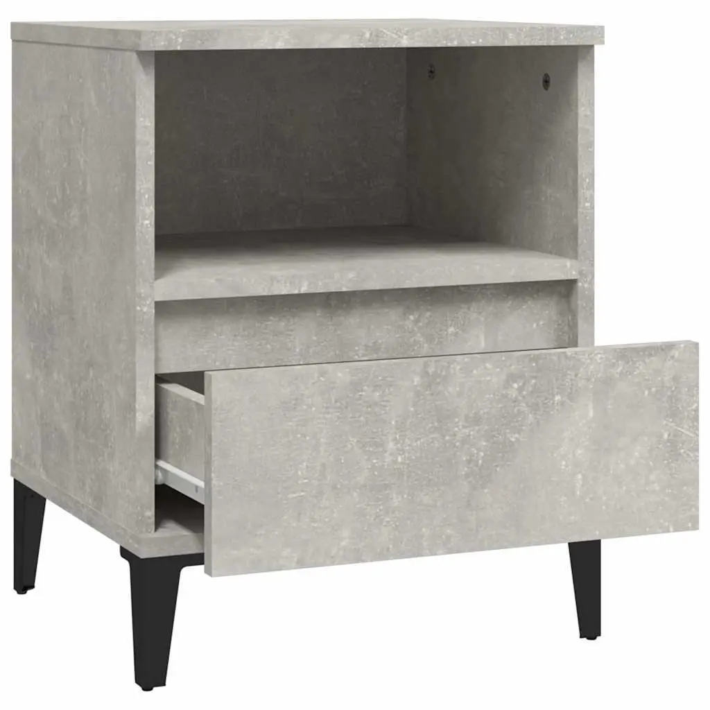 Grey Bedside Cabinets Set of 2 with Drawer