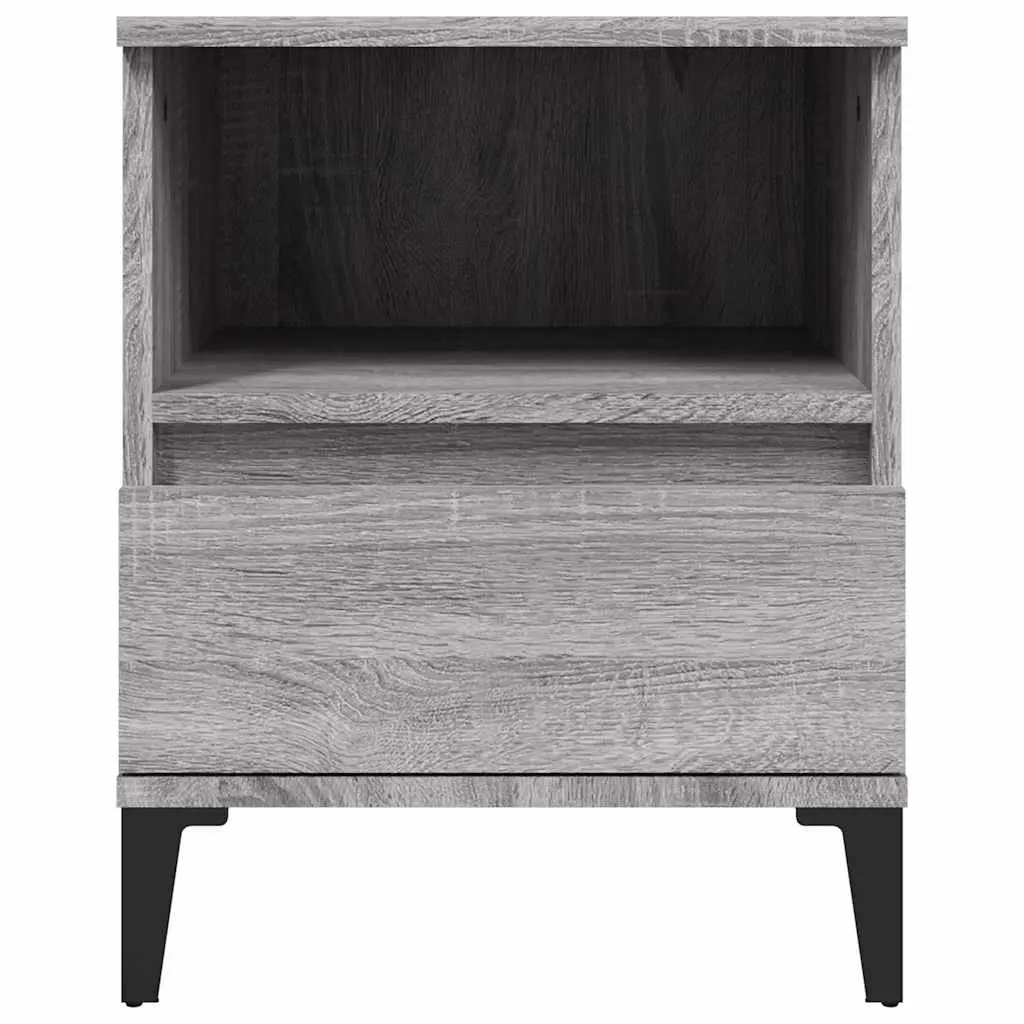 Grey Bedside Cabinets Set of 2 for Organised Storage