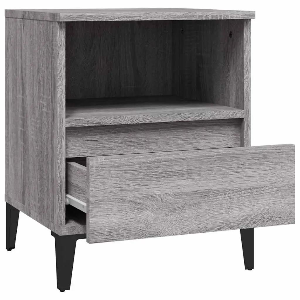 Grey Bedside Cabinets Set of 2 for Organised Storage