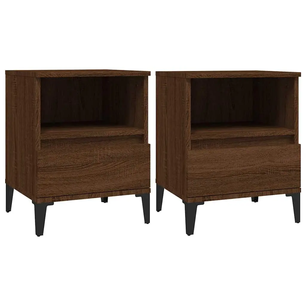 Brown Bedside Cabinets 2 pcs 40x35x50 cm